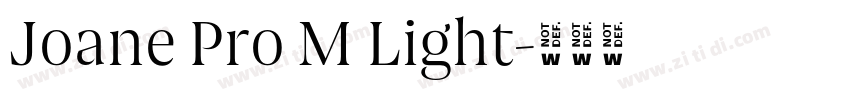 Joane Pro M Light字体转换